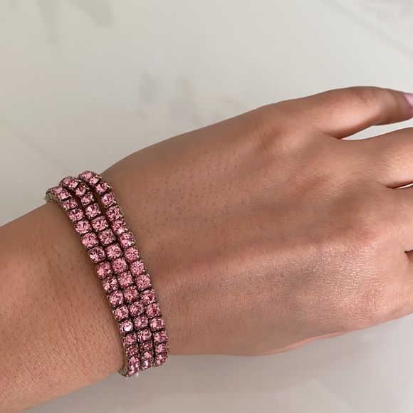 Swarowski Pink Crystal Bracelets - Picture 3 of 6